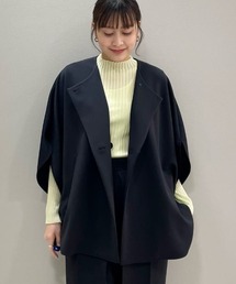 【イチオシ/セットアップ】ラウンドフォルムジャージージャケット