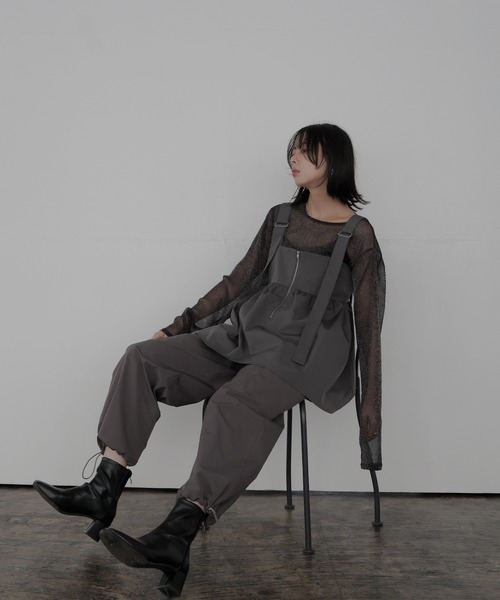 LIAN(リアン)の「ペプラムZIPキャミソール(その他トップス・レディース・ブラック/アイボリー/チャコールグレー・FREE)」の10枚目の写真