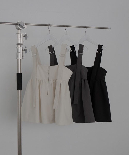 LIAN(リアン)の「ペプラムZIPキャミソール(その他トップス・レディース・ブラック/アイボリー/チャコールグレー・FREE)」の5枚目の写真