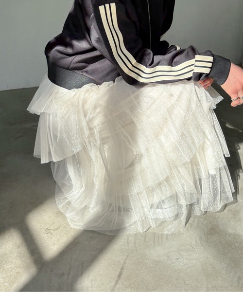 EPIMI E'PIMMY（エピミエピミー）の「ティアードラメチュールスカート（スカート・レディース・チャコールグレー/ブラック/ピンクベージュ/アイボリー・MEDIUM）」の22枚目の写真