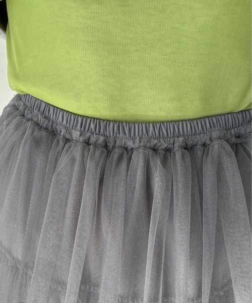 EPIMI E'PIMMY（エピミエピミー）の「ティアードラメチュールスカート（スカート・レディース・チャコールグレー/ブラック/ピンクベージュ/アイボリー・MEDIUM）」の11枚目の写真