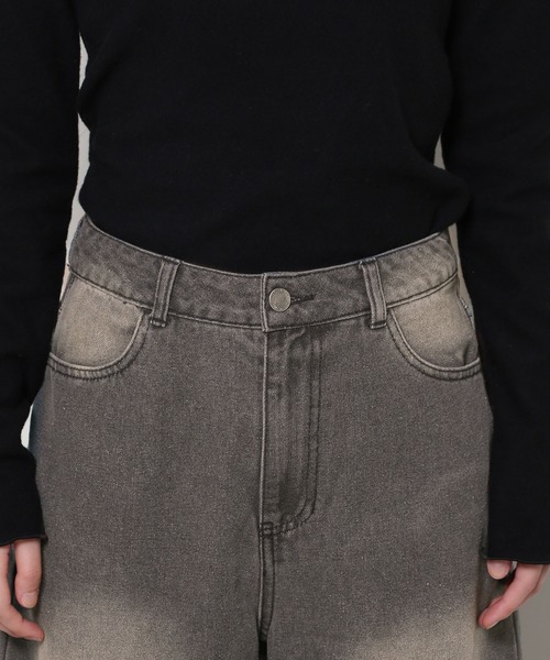 3.3 Field Trip （3.3フィールドトリップ）の「3.3 Field Trip／サイドカットデニム 2100043（デニムパンツ・レディース・パープル/ブラック・MEDIUM/LARGE）」の18枚目の写真