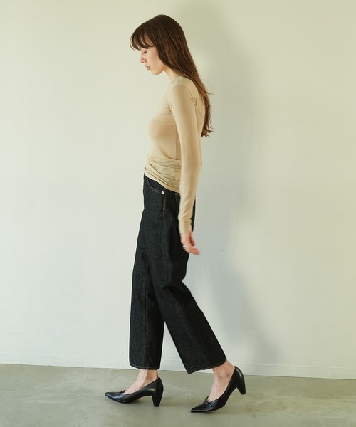 CLANE(クラネ)の「RING DENIM PANTS(デニムパンツ・レディース・ライトブラック/ライトブルー・1/2/0)」の22枚目の写真