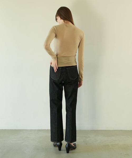 CLANE(クラネ)の「RING DENIM PANTS(デニムパンツ・レディース・ライトブラック/ライトブルー・1/2/0)」の21枚目の写真