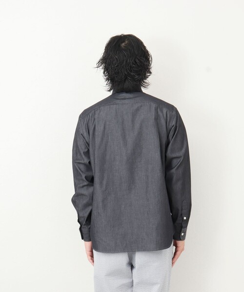 NOLLEY'S goodman（ノーリーズグッドマン）の「【WORK ABOUT】デニムライク ボタンダウンシャツ（シャツ/ブラウス・メンズ・ブラック/ネイビー・S/M/L/XL）」の21枚目の写真