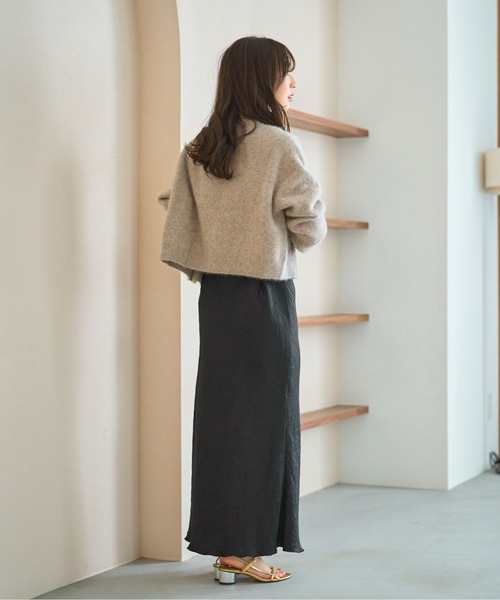 きらきらサテンロングナロースカート（スカート）｜La boutique BonBon