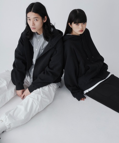 THE STANDARD（ザスタンダード）の「WEGO/スウェットボタンカーディガン（カーディガン/ボレロ・メンズ・ブラック/グレー系その他・MEDIUM/LARGE）」の3枚目の写真