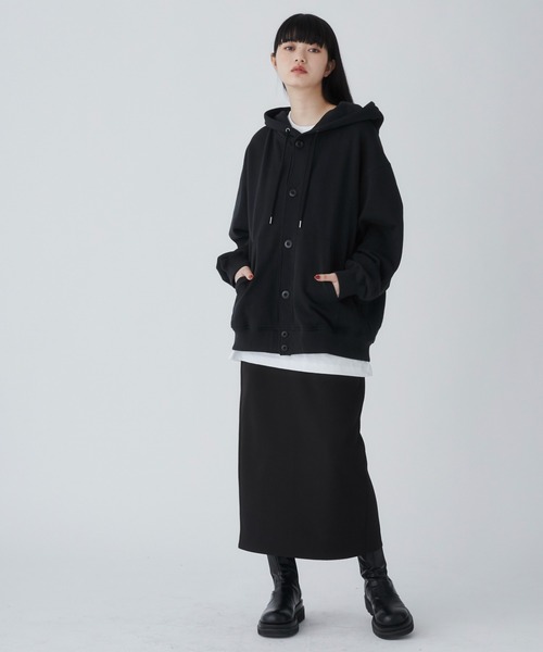 THE STANDARD（ザスタンダード）の「WEGO/スウェットボタンカーディガン（カーディガン/ボレロ・メンズ・ブラック/グレー系その他・MEDIUM/LARGE）」の5枚目の写真