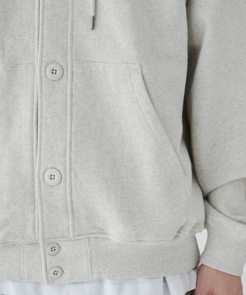 THE STANDARD(ザスタンダード)の「WEGO/スウェットボタンカーディガン(カーディガン/ボレロ・メンズ・ブラック/グレー系その他・MEDIUM/LARGE)」の9枚目の写真