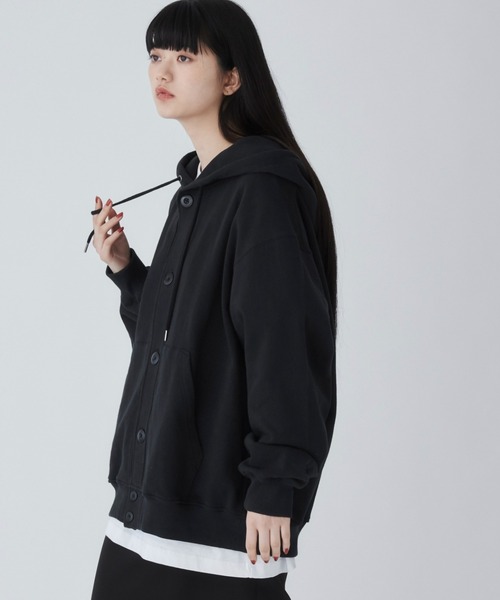 THE STANDARD(ザスタンダード)の「WEGO/スウェットボタンカーディガン(カーディガン/ボレロ・メンズ・ブラック/グレー系その他・MEDIUM/LARGE)」の17枚目の写真