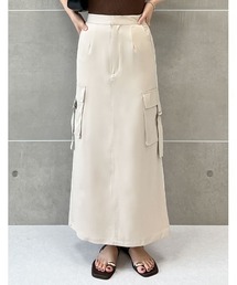 [2024SS COLLECTION][低身長サイズ有]サテンカーゴスカート