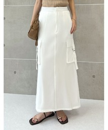 [2024SS COLLECTION][低身長サイズ有]サテンカーゴスカート