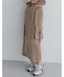Re:EDIT | [2024SS PRE ORDER][低身長サイズ有]サテンカーゴスカート(スカート)