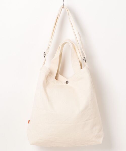 UNIVERSAL OVERALL（ユニバーサルオーバーオール）の「UNIVERSAL OVERALL　ユニバーサルオーバール　スーベニアコットン2WAYトート（トートバッグ・レディース・ホワイト/ホワイト系/ブラック系/ブラック・FREE）」の10枚目の写真