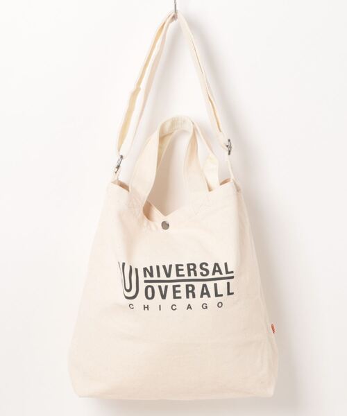 UNIVERSAL OVERALL（ユニバーサルオーバーオール）の「UNIVERSAL OVERALL　ユニバーサルオーバール　スーベニアコットン2WAYトート（トートバッグ・レディース・ホワイト/ホワイト系/ブラック系/ブラック・FREE）」の15枚目の写真