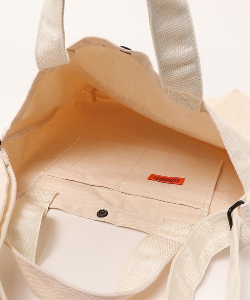 UNIVERSAL OVERALL（ユニバーサルオーバーオール）の「UNIVERSAL OVERALL　ユニバーサルオーバール　スーベニアコットン2WAYトート（トートバッグ・レディース・ホワイト/ホワイト系/ブラック系/ブラック・FREE）」の13枚目の写真