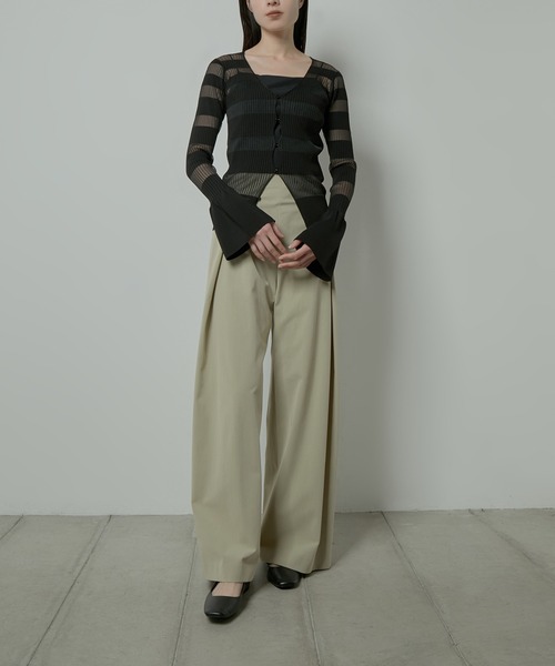 【極美品】ルシェルブルー ダブル ライダース　 ニット 切り替え 山羊革 シルク 極美品】ルシェルブルー ダブル ライダース ニット 切り替え