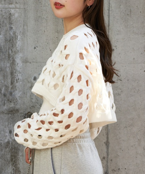 Chico（チコ）の「【2024SS】メッシュマイクロニット（ニット/セーター