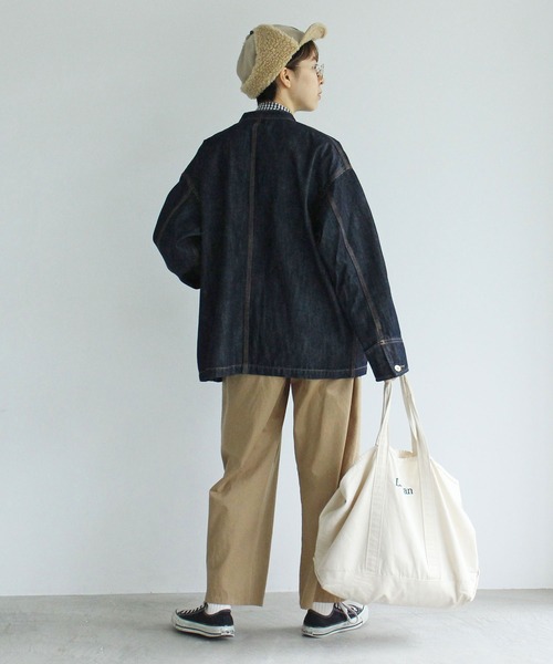 PAR ICI（パーリッシィ）の「12.5OZデニム カバーオール (ネイビー)（カバーオール・レディース・ネイビー/サックスブルー・M/S）」の15枚目の写真