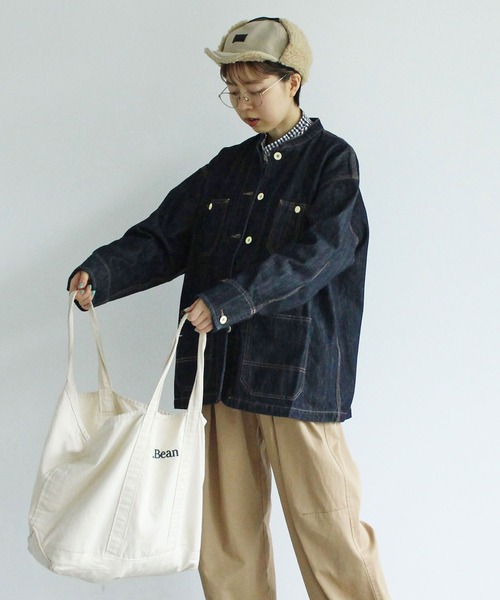 PAR ICI（パーリッシィ）の「12.5OZデニム カバーオール (ネイビー)（カバーオール・レディース・ネイビー/サックスブルー・M/S）」の17枚目の写真