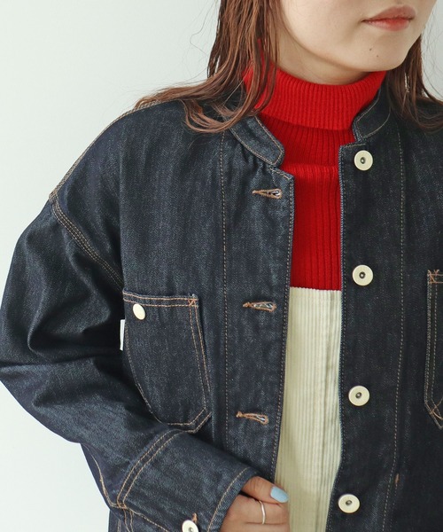 PAR ICI（パーリッシィ）の「12.5OZデニム カバーオール (ネイビー)（カバーオール・レディース・ネイビー/サックスブルー・M/S）」の20枚目の写真