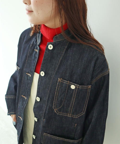 PAR ICI（パーリッシィ）の「12.5OZデニム カバーオール (ネイビー