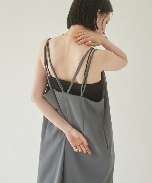 hunch(ハンチ)の「【WEB限定/別注】無地キャミワンピース(ワンピース・レディース・ダークブラウン/グレー/ブラック・FREE)」の9枚目の写真