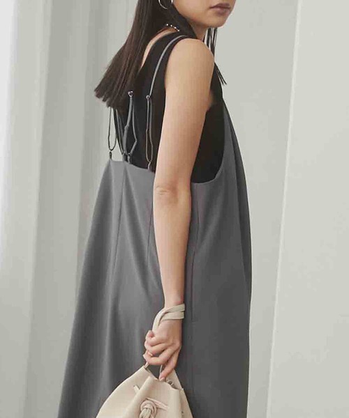 hunch（ハンチ）の「【WEB限定/別注】無地キャミワンピース（ワンピース・レディース・ダークブラウン/グレー/ブラック・FREE）」の11枚目の写真