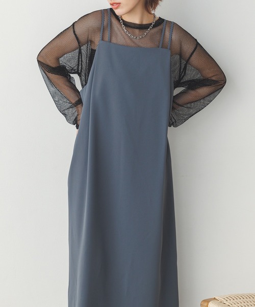 hunch（ハンチ）の「【WEB限定/別注】無地キャミワンピース（ワンピース・レディース・ダークブラウン/グレー/ブラック・FREE）」の14枚目の写真