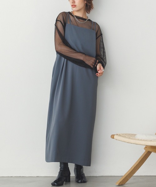 hunch（ハンチ）の「【WEB限定/別注】無地キャミワンピース（ワンピース・レディース・ダークブラウン/グレー/ブラック・FREE）」の9枚目の写真