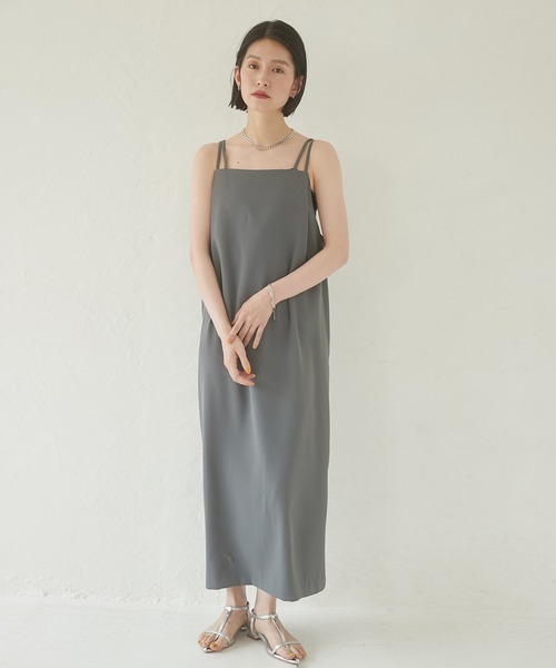 hunch（ハンチ）の「【WEB限定/別注】無地キャミワンピース（ワンピース・レディース・ダークブラウン/グレー/ブラック・FREE）」の8枚目の写真