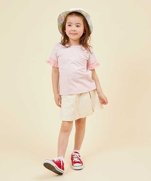 KP DECO(ケーピーデコ)の「リボン 日よけ付き帽子(S~L)(ハット・キッズ・ピンク/オフホワイト/パープル・SMALL/MEDIUM/LARGE)」の4枚目の写真