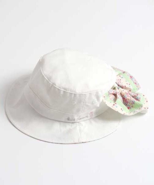 KP DECO(ケーピーデコ)の「リボン 日よけ付き帽子(S~L)(ハット・キッズ・ピンク/オフホワイト/パープル・SMALL/MEDIUM/LARGE)」の7枚目の写真