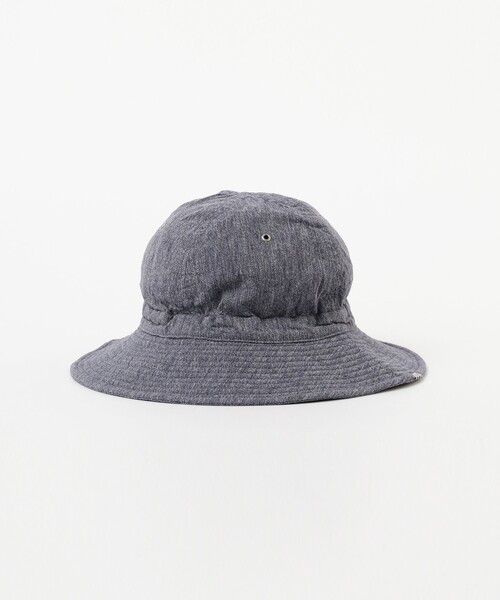 BEAMS BOY(ビームスボーイ)の「DECHO × BEAMS BOY / 別注 シャンブレー ハンターハット(ハット・レディース・ブラック/インディゴブルー・ONE SIZE)」の9枚目の写真