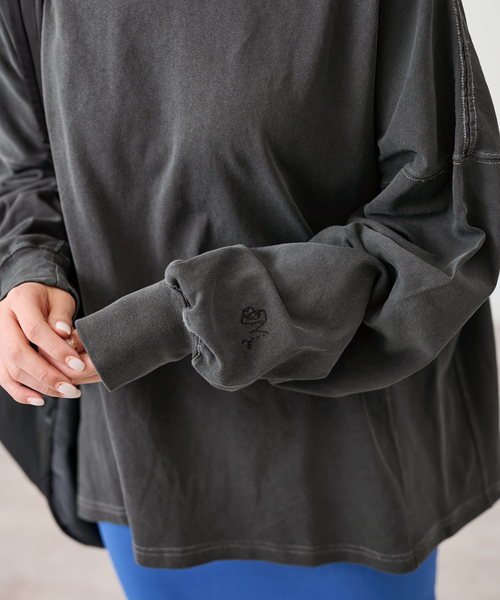 FRAMeWORK(フレームワーク)の「【mean machine age/ミーンマシーンエイジ】別注CROPPED LS TEE(Tシャツ/カットソー・レディース・チャコールグレー/ホワイト系その他・FREE)」の18枚目の写真