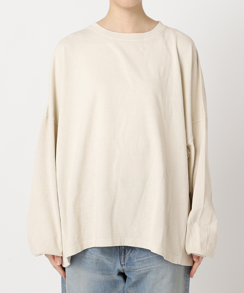 FRAMeWORK(フレームワーク)の「【mean machine age/ミーンマシーンエイジ】別注CROPPED LS TEE(Tシャツ/カットソー・レディース・チャコールグレー/ホワイト系その他・FREE)」の3枚目の写真