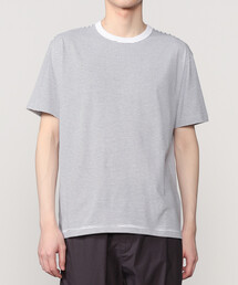 handvaerk（ハンドバーク）の「handvaerk | 60/2 クルーネック半袖Tシャツ STRIPE MEN（Tシャツ/カットソー・メンズ）」