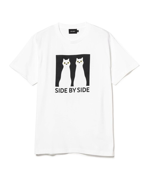 BEAMS T（ビームスティー）の「BEAMS / SIDE BY SIDE TEE（Tシャツ/カットソー・メンズ・ブラック/ホワイト・L/M/S/XL）」の3枚目の写真