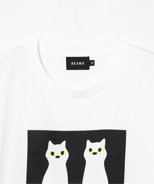 BEAMS T（ビームスティー）の「BEAMS / SIDE BY SIDE TEE（Tシャツ/カットソー・メンズ・ブラック/ホワイト・L/M/S/XL）」の4枚目の写真