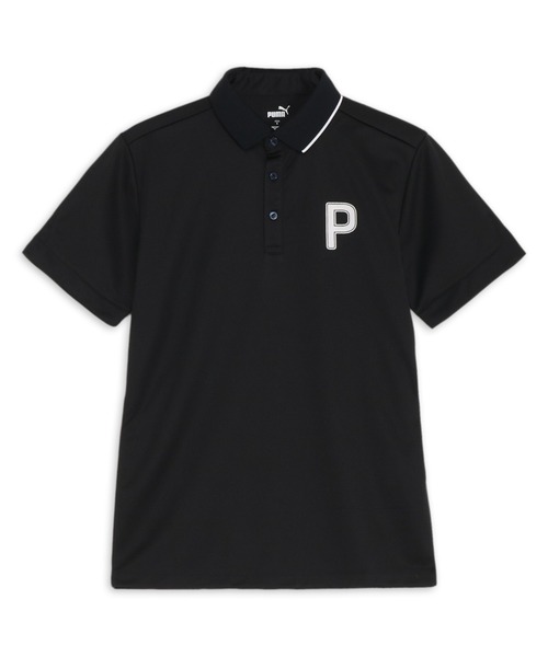 PUMA(プーマ)の「PUMA プーマ メンズ ゴルフ ストレッチ カノコ Pロゴ クレリック 半袖 ポロシャツ(ポロシャツ・メンズ・ダークネイビー/ホワイト/ホワイト系その他/ブラック・X-LARGE/XX-LARGE/SMALL/LARGE/MEDIUM)」の3枚目の写真