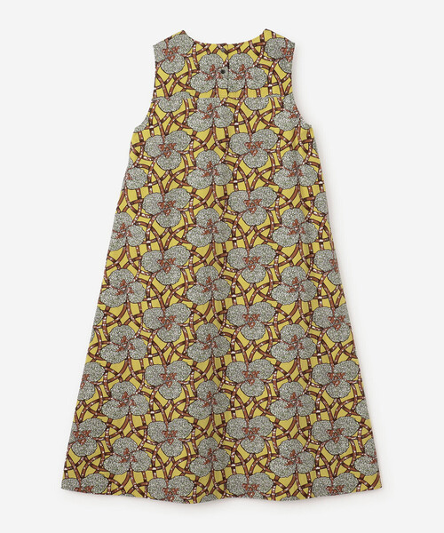 美品　LE GLAZIK バティック花柄ワンピース LE GLAZIK（ルグラジック）の「LE GLAZIK | バティック Vネック