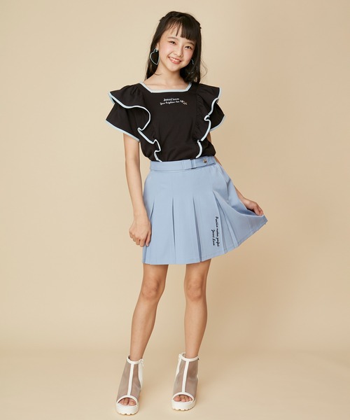 ADEAM　FOXEY　2way 半袖　フリル　カットソー　ネイビー ADEAM FOXEY 2way 半袖 フリル カットソー ネイビー ADEAM FOXEY