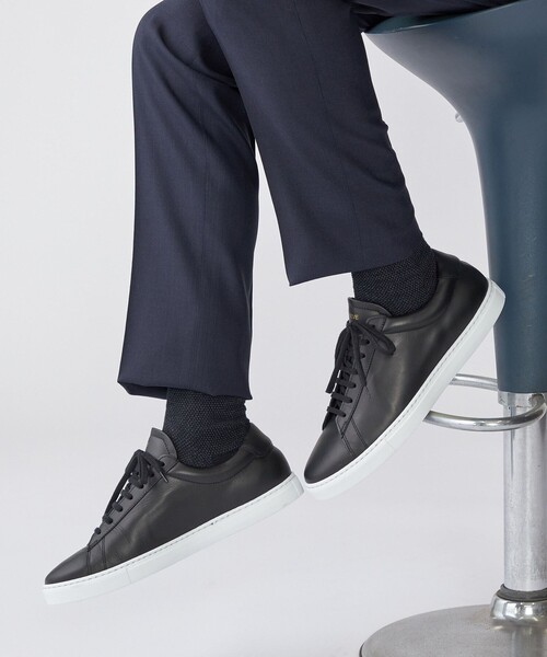 SHIPS（シップス）の「【SHIPS別注】PIEVE: カーフレザー スニーカー（スニーカー・メンズ・ホワイト/ブラック/その他・43/42/41/40/39）」の5枚目の写真
