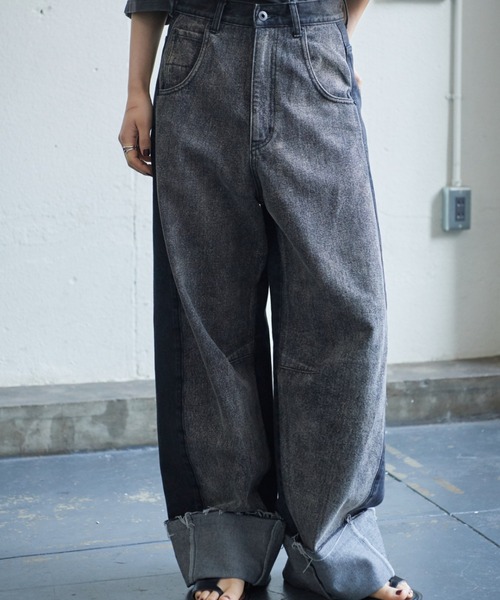 mici(ミチ)の「(mici)バレルデニムパンツ(デニムパンツ・レディース・ブラック/ブルー・SMALL/MEDIUM)」の17枚目の写真