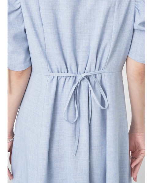 earth music&ecology（アースミュージックアンドエコロジー）の「袖ドロストシャツワンピース（シャツワンピース・レディース・ブルー/ベージュ・FREE）」の7枚目の写真