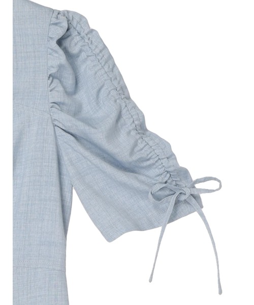 earth music&ecology（アースミュージックアンドエコロジー）の「袖ドロストシャツワンピース（シャツワンピース・レディース・ブルー/ベージュ・FREE）」の11枚目の写真