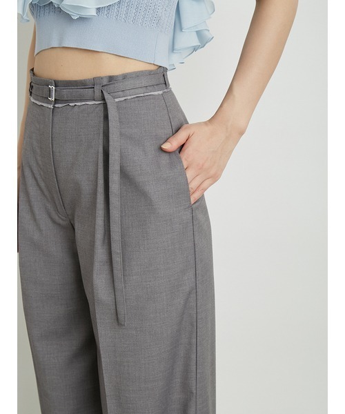 LILY BROWN（リリーブラウン）の「ツイルセンタープレスワイドパンツ（スラックス・レディース・グレー/ブラック/ピンク・1/0）」の18枚目の写真