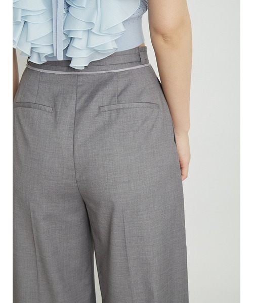 LILY BROWN（リリーブラウン）の「ツイルセンタープレスワイドパンツ（スラックス・レディース・グレー/ブラック/ピンク・1/0）」の19枚目の写真