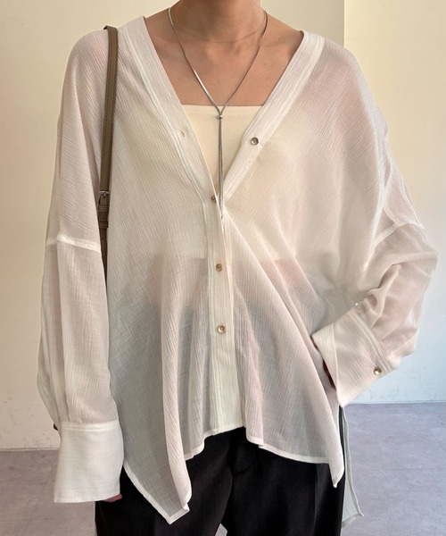 SHENERY（シーナリー）の「Vネック楊柳シャツ（シャツ/ブラウス）」 - WEAR