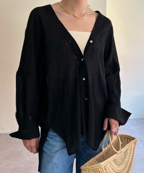 SHENERY（シーナリー）の「Vネック楊柳シャツ（シャツ/ブラウス）」 - WEAR